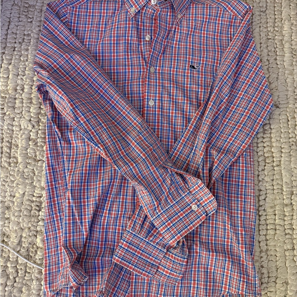 Vineyard Vines Red and Blue Checkered Shirt